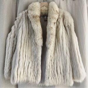 Luxurious Genuine Blue Fox Fur Coat